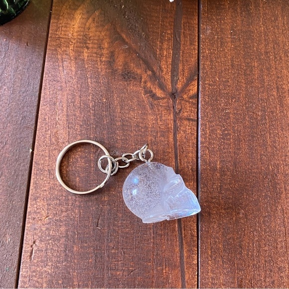 Handmade Resin Clear Bubble Skull 3” Keychain Gothic Backpack Bag Charm NEW - Picture 6 of 9